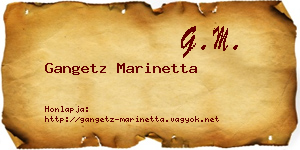 Gangetz Marinetta névjegykártya